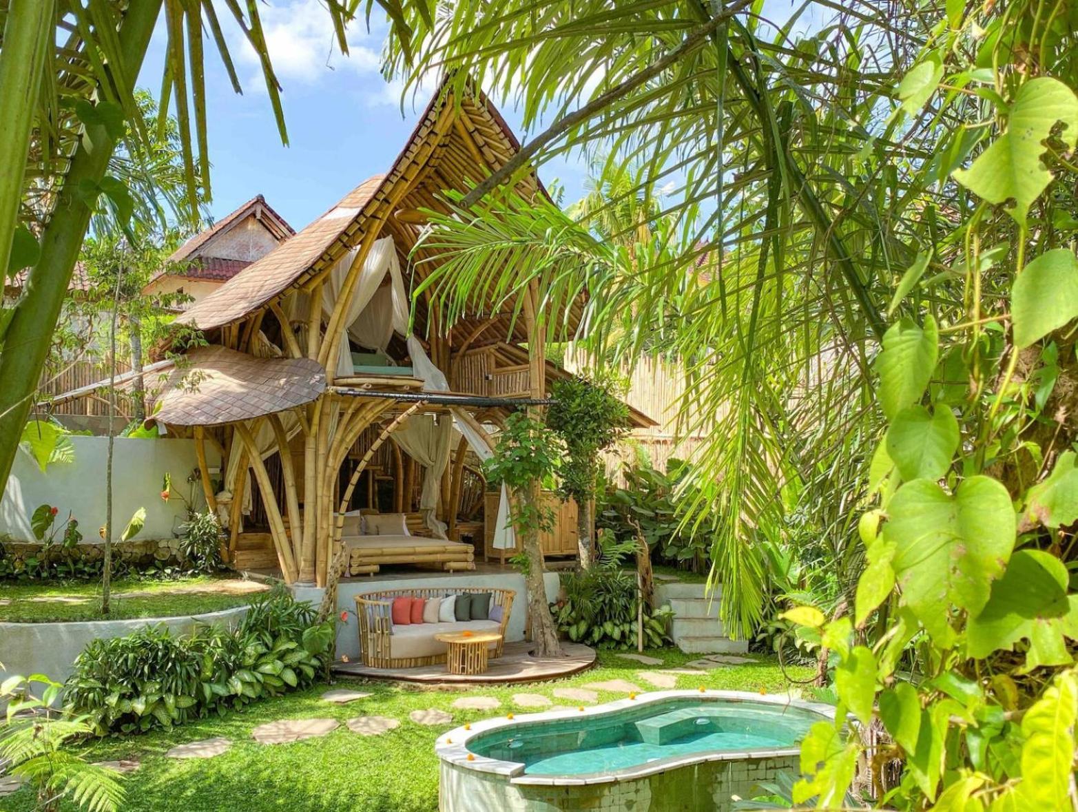 Wahem Eco Bamboo - Magical Bamboo House Ubud Bali Quarto foto